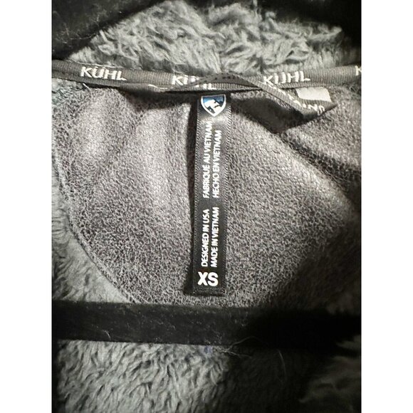 Kuhl Womens Flight Pullover Snap Front Hooded Fleece Jacket Flint Gray Size XS - Picture 9 of 9